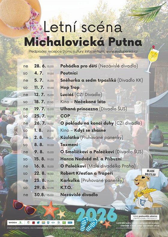 Letní scéna Michalovické Putny 2026